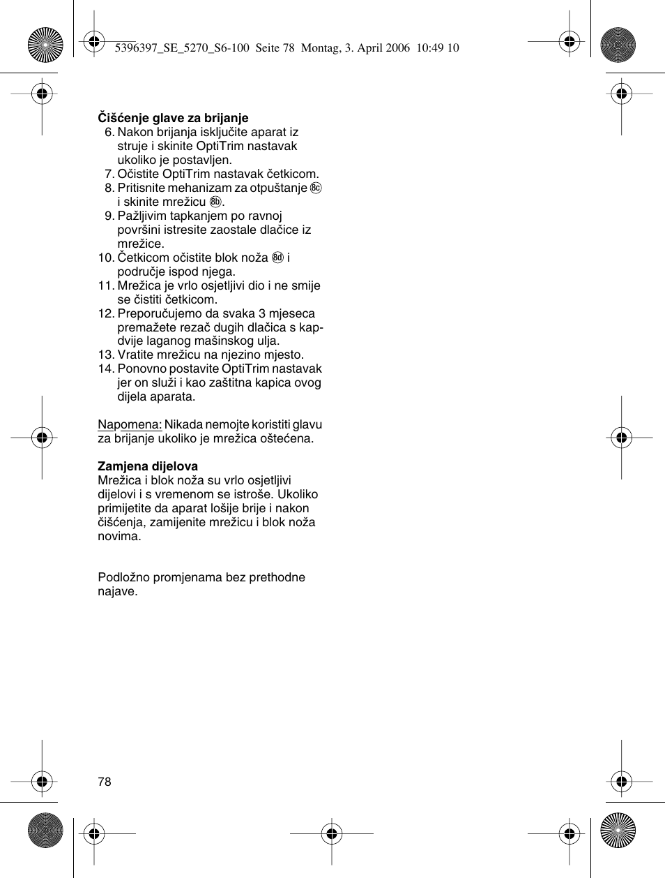 Braun 5270-5396 Silk-épil Xelle User Manual | Page 78 / 95
