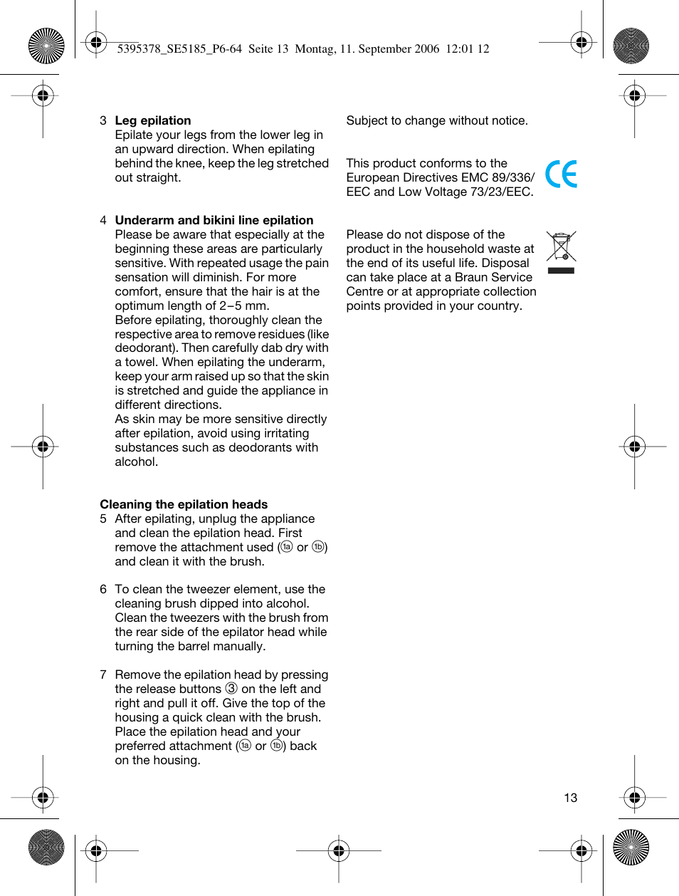 Braun 5185-5395 Silk-épil Xelle User Manual | Page 12 / 58