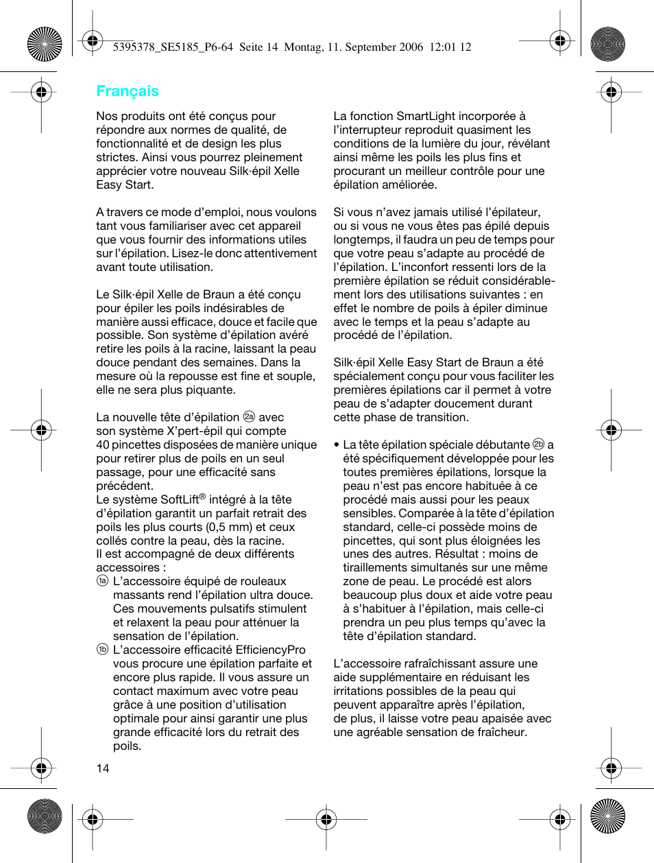 Français | Braun 5185-5395 Silk-épil Xelle User Manual | Page 13 / 58
