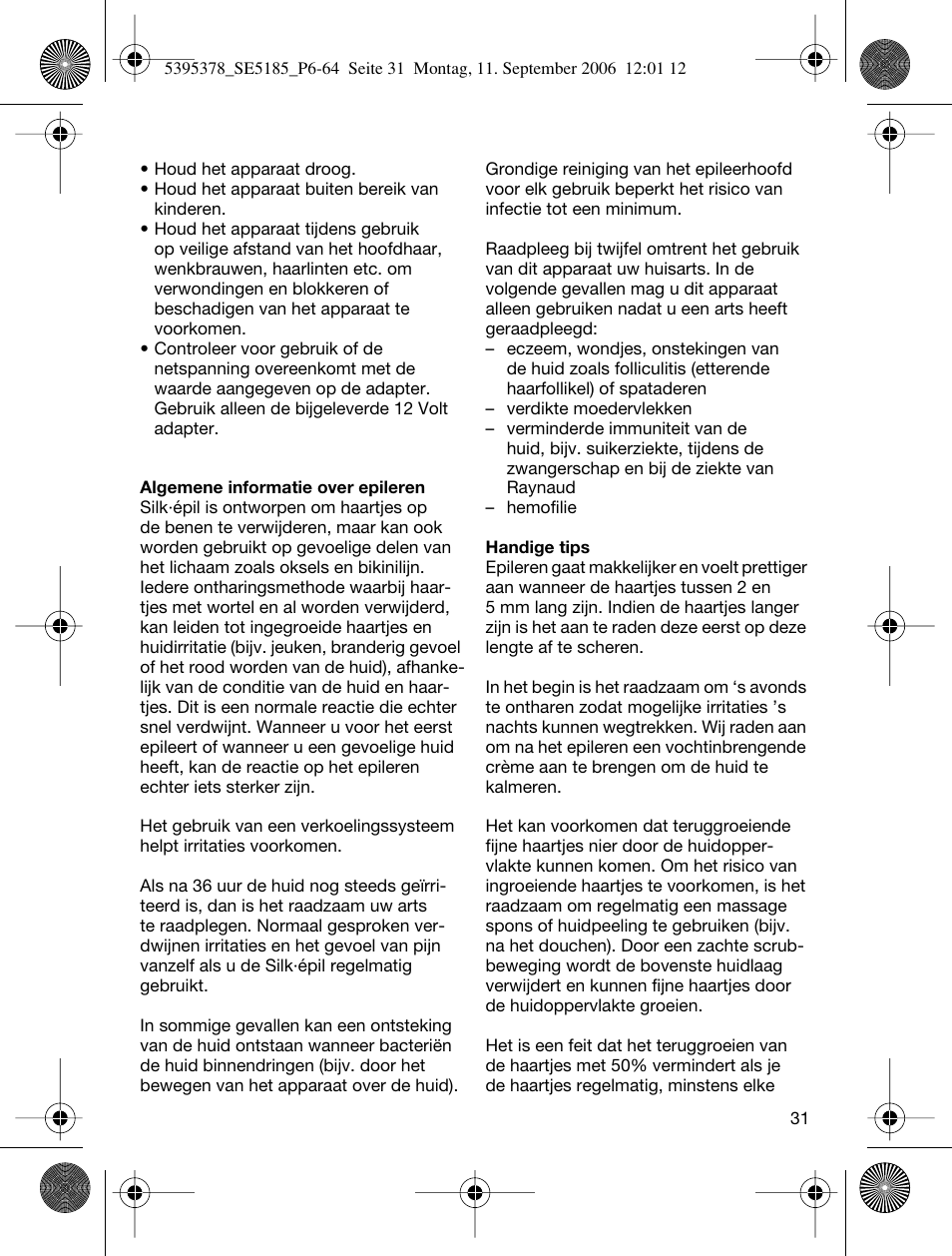 Braun 5185-5395 Silk-épil Xelle User Manual | Page 30 / 58