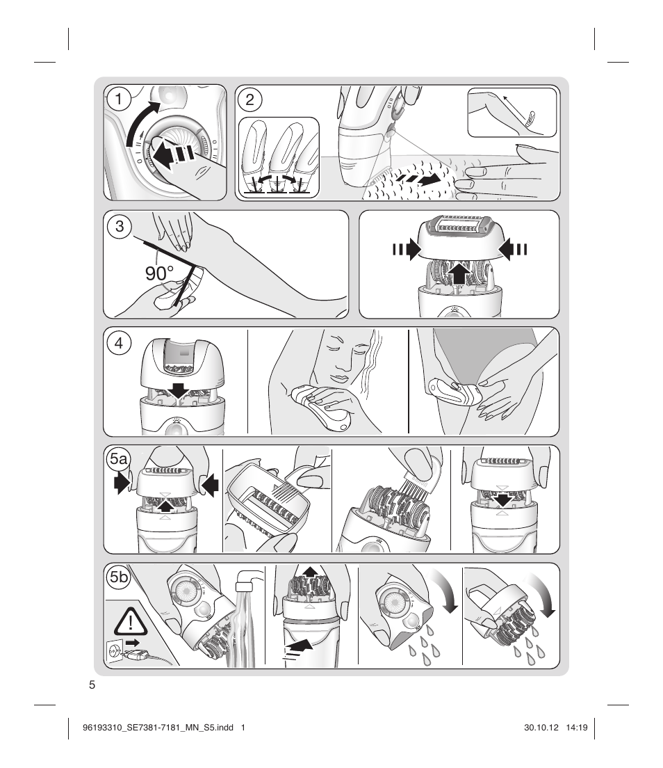 96193310_se7381-7181_mn_s5, 5a 5b | Braun 7181 Legs WD Silk-épil 7  User Manual | Page 4 / 57