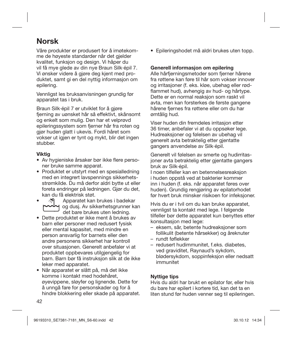 Norsk | Braun 7181 Legs WD Silk-épil 7  User Manual | Page 41 / 57