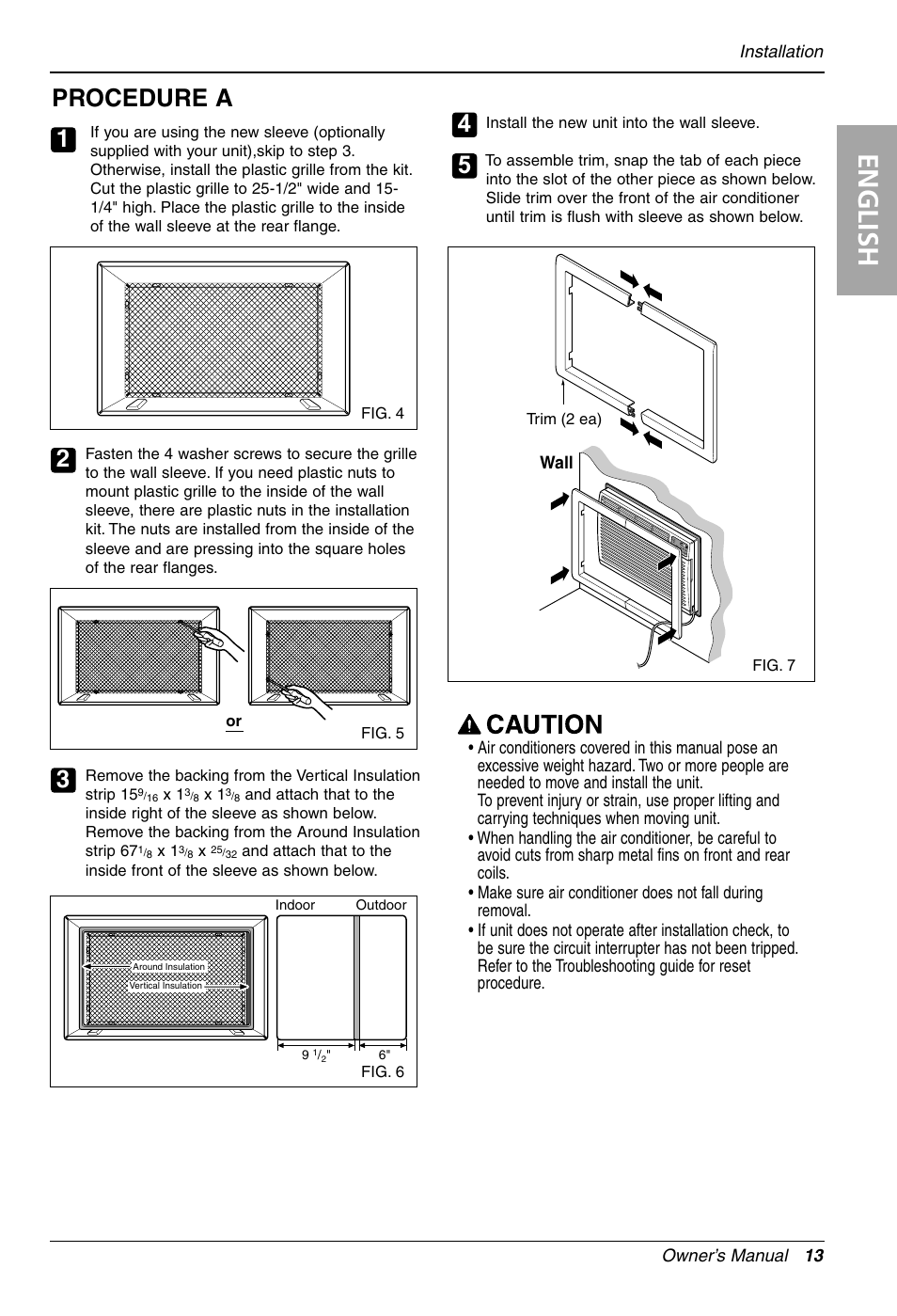 English, Procedure a | LG LT081CNR User Manual | Page 13 / 47