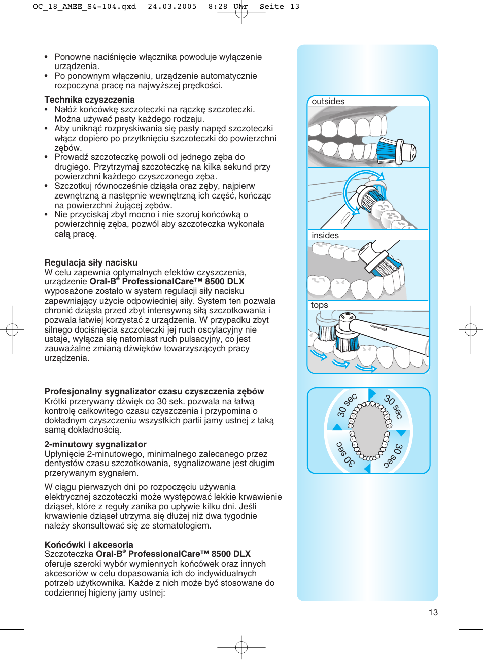 Braun OC18 Professional Care Center User Manual | Page 13 / 102