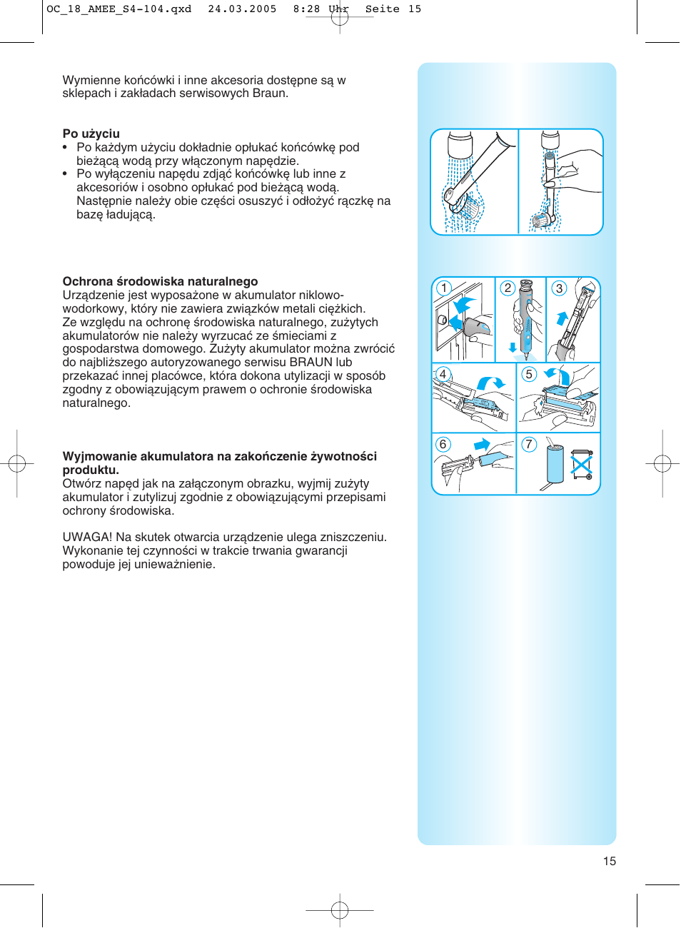 Braun OC18 Professional Care Center User Manual | Page 15 / 102