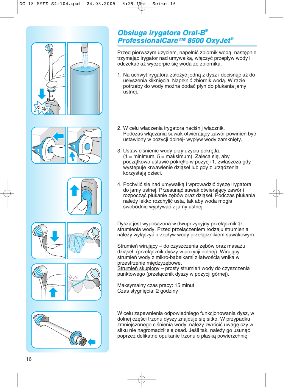 Braun OC18 Professional Care Center User Manual | Page 16 / 102