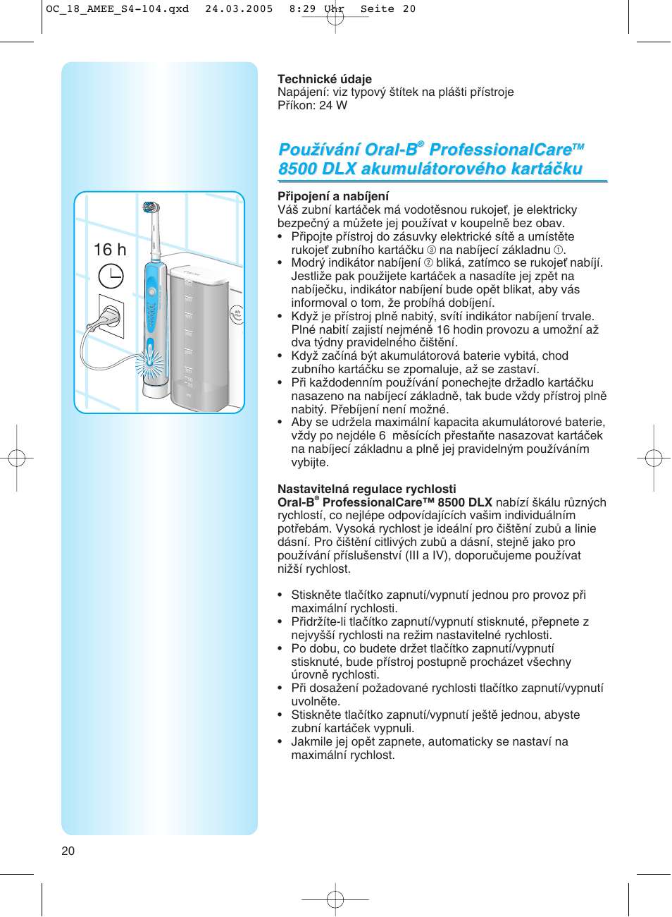 Braun OC18 Professional Care Center User Manual | Page 20 / 102