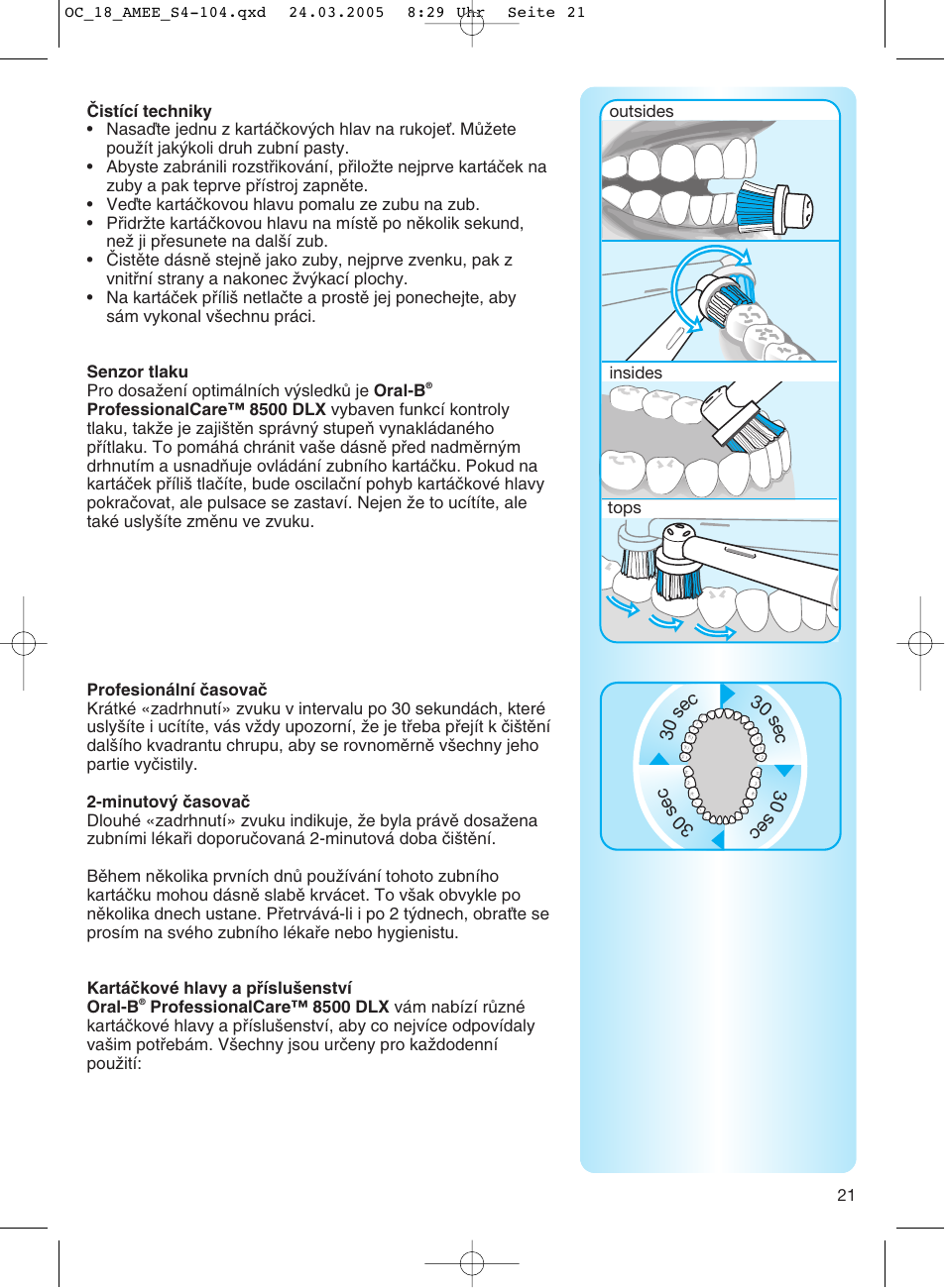 Braun OC18 Professional Care Center User Manual | Page 21 / 102