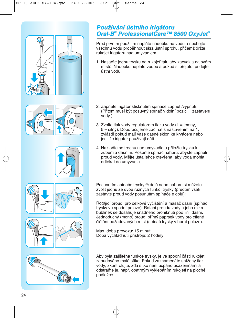 Braun OC18 Professional Care Center User Manual | Page 24 / 102