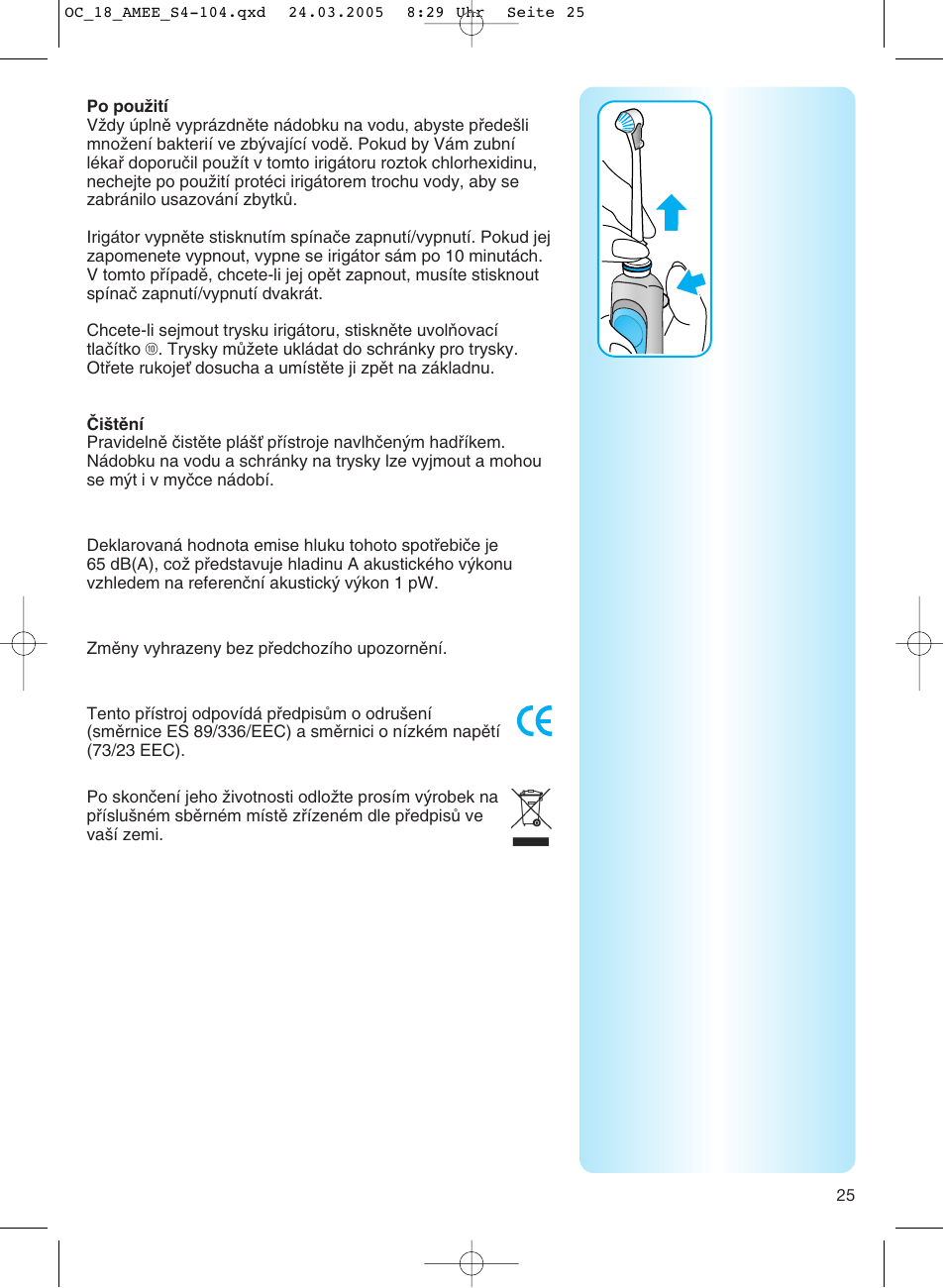 Braun OC18 Professional Care Center User Manual | Page 25 / 102