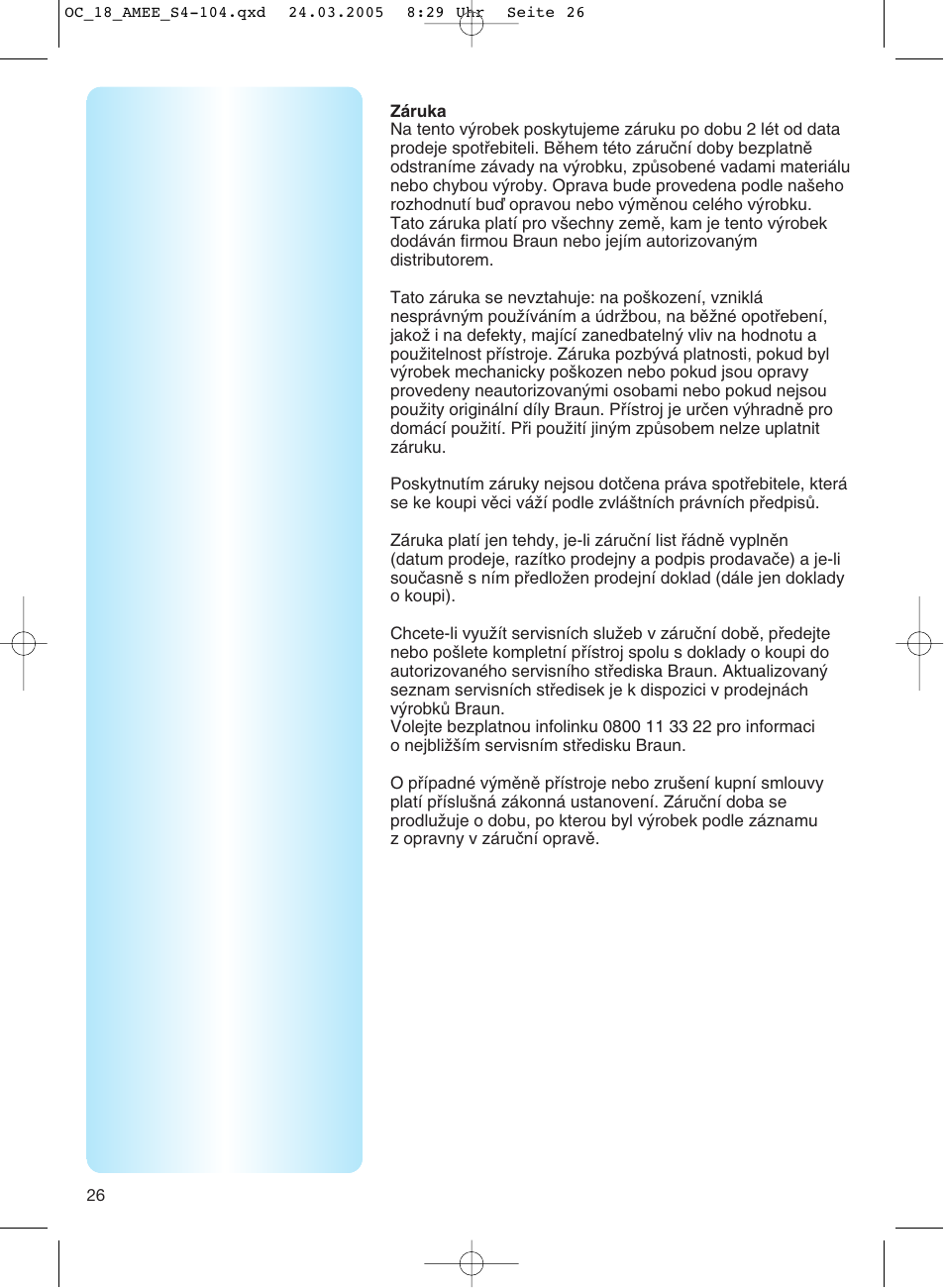 Braun OC18 Professional Care Center User Manual | Page 26 / 102