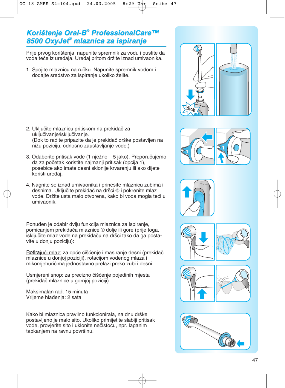 Braun OC18 Professional Care Center User Manual | Page 47 / 102