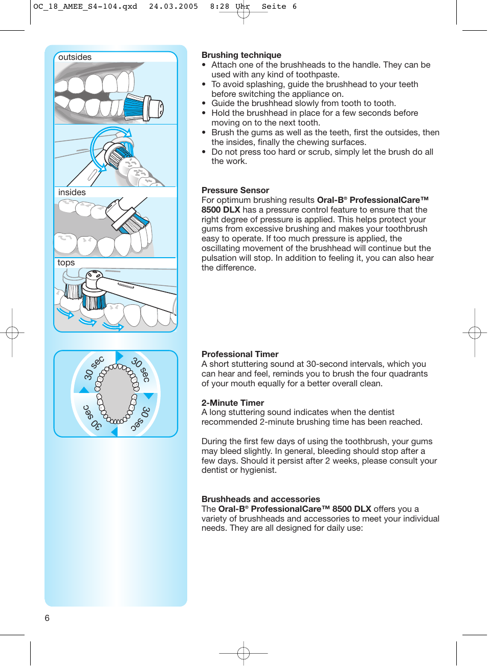 Braun OC18 Professional Care Center User Manual | Page 6 / 102