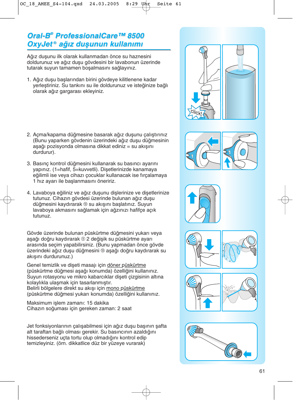 Braun OC18 Professional Care Center User Manual | Page 61 / 102
