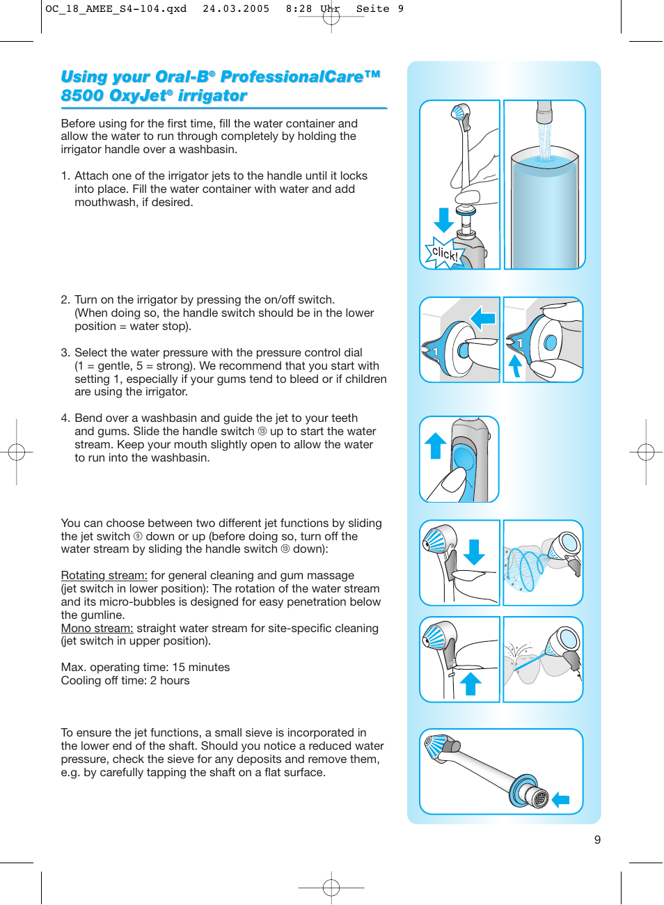 Braun OC18 Professional Care Center User Manual | Page 9 / 102