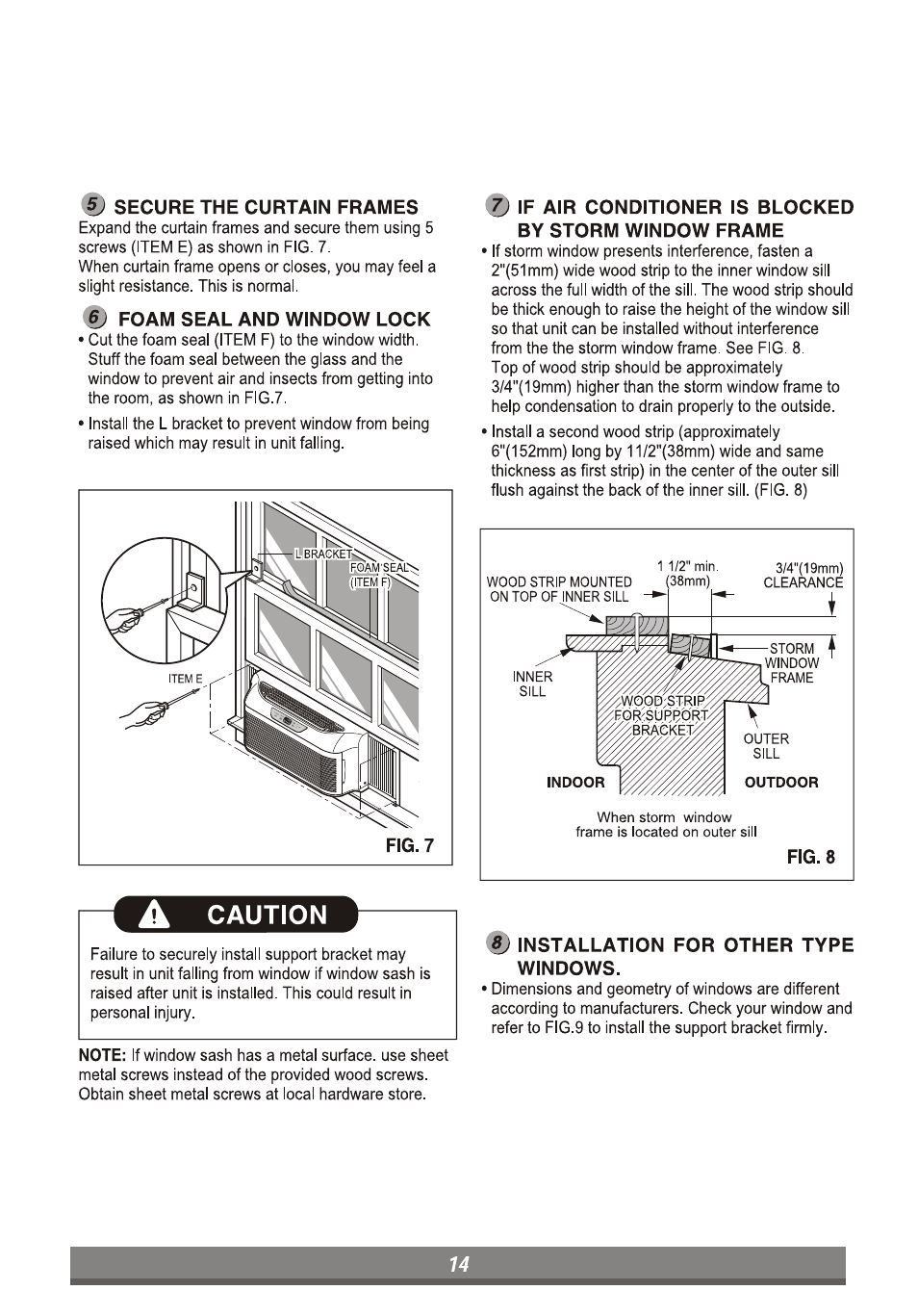 A caution | LG LP6011ER User Manual | Page 14 / 39