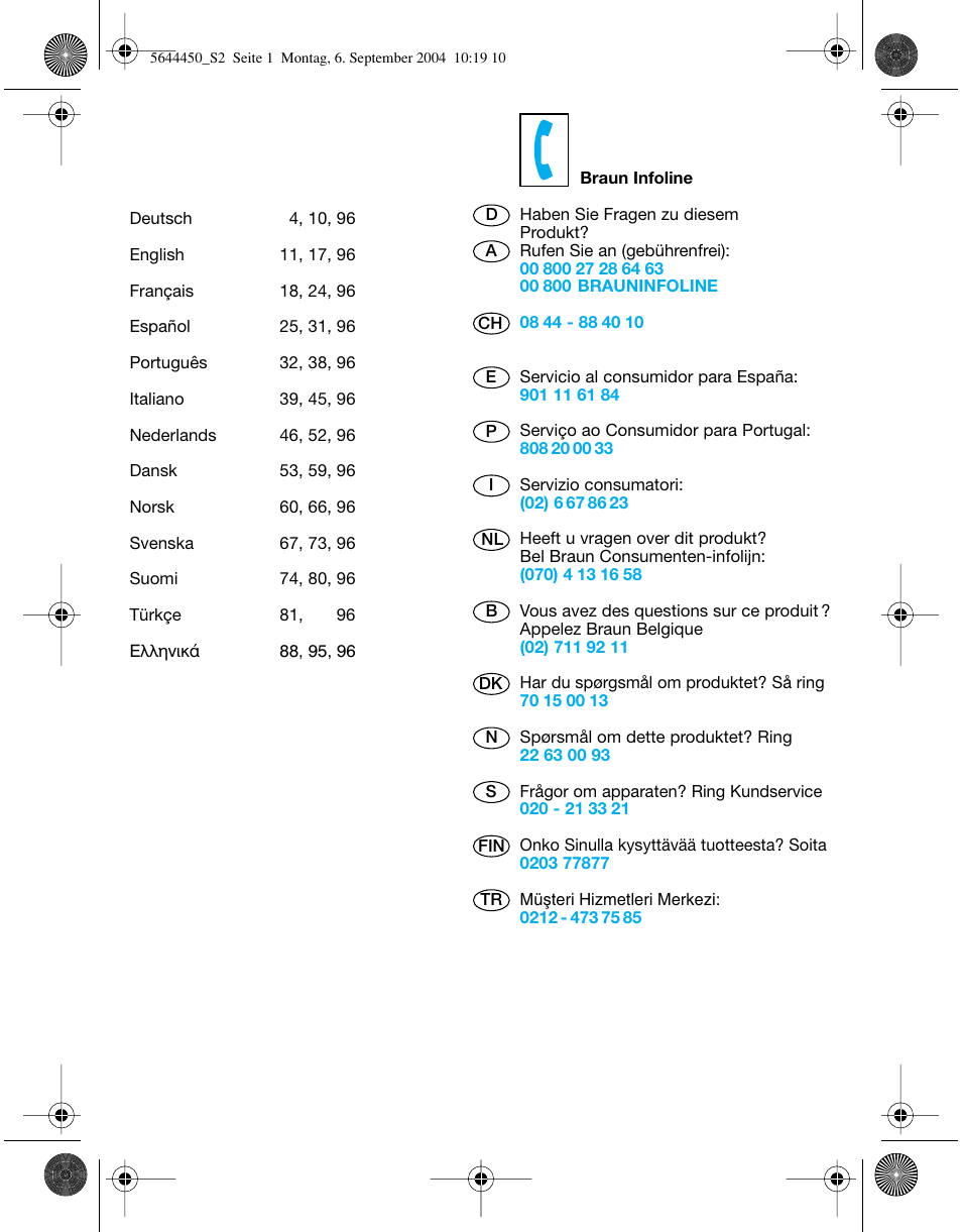 Braun 8590 Activator  EU User Manual | Page 2 / 99