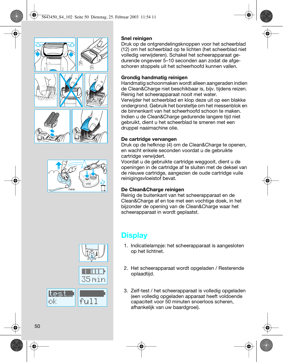 Display | Braun Clean & Charge (Activator) User Manual | Page 50 / 99