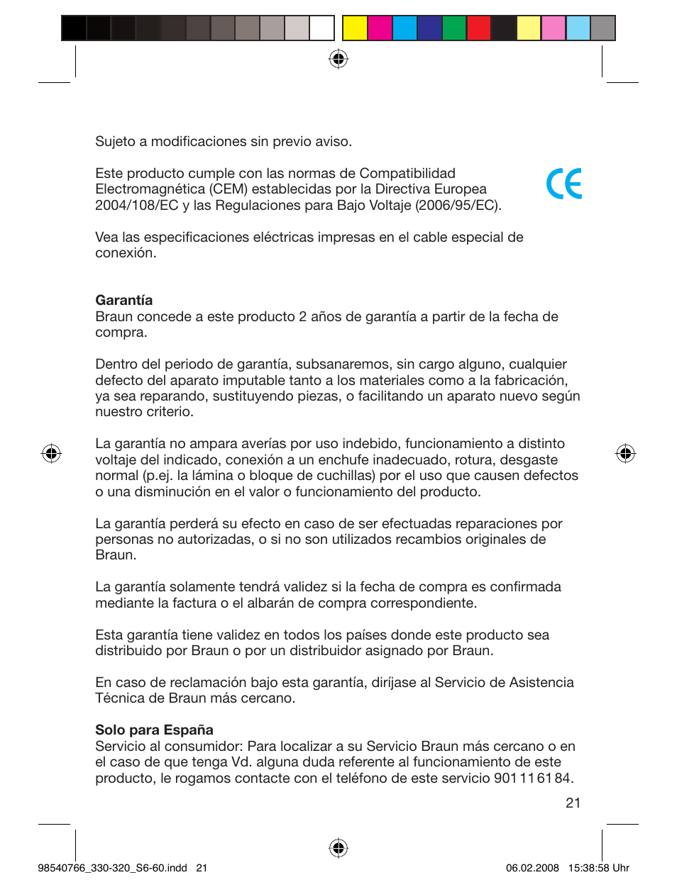 Braun 320 Series 3 User Manual | Page 20 / 57