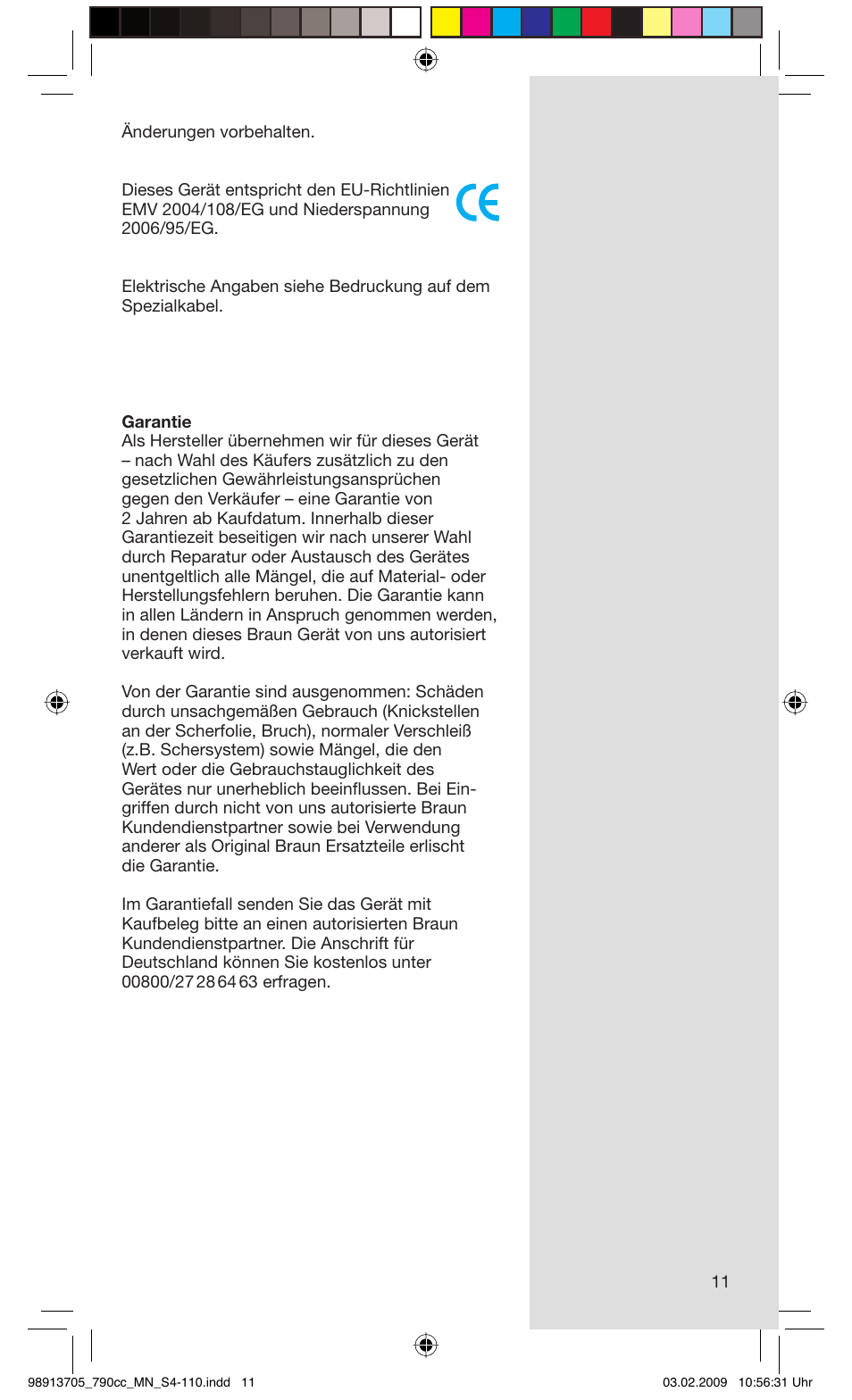 Braun 790cc-5692 Series 7 User Manual | Page 11 / 109