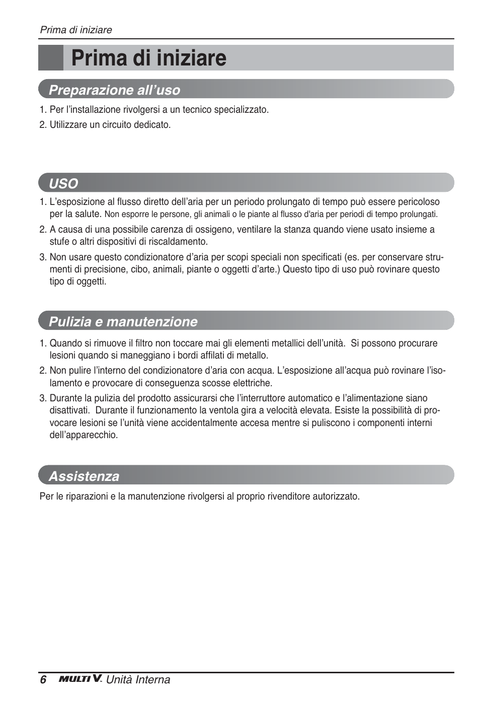 Prima di iniziare | LG ARNU12GBHA2 User Manual | Page 18 / 193
