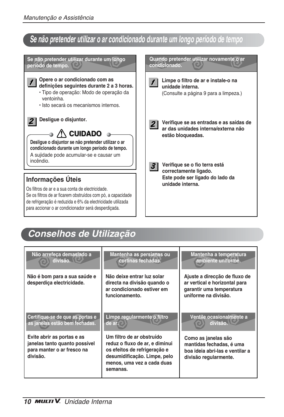 Cuidado | LG ARNU12GBHA2 User Manual | Page 70 / 193