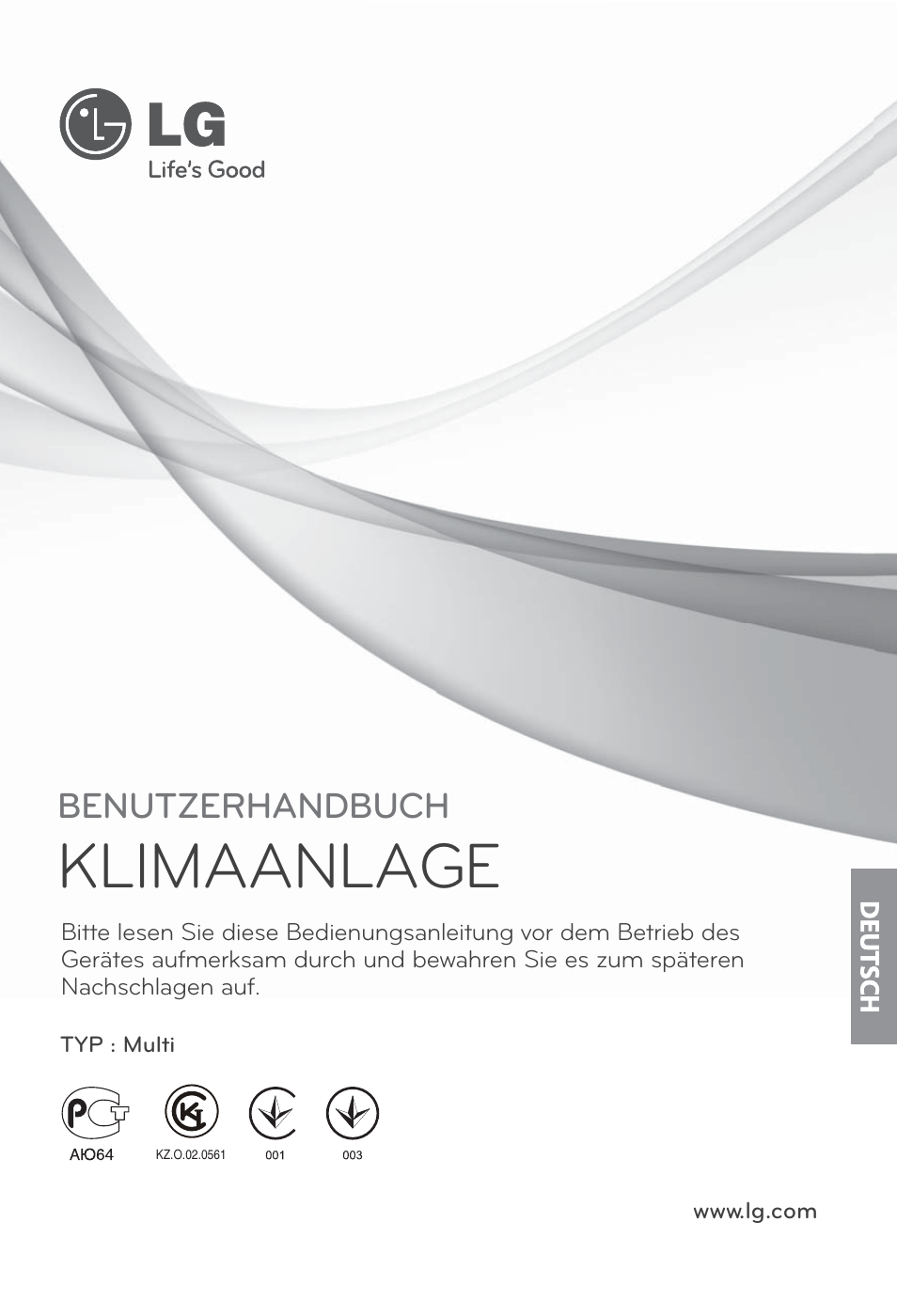 Klimaanlage, Benutzerhandbuch | LG FM15AH-UL3 User Manual | Page 119 / 147