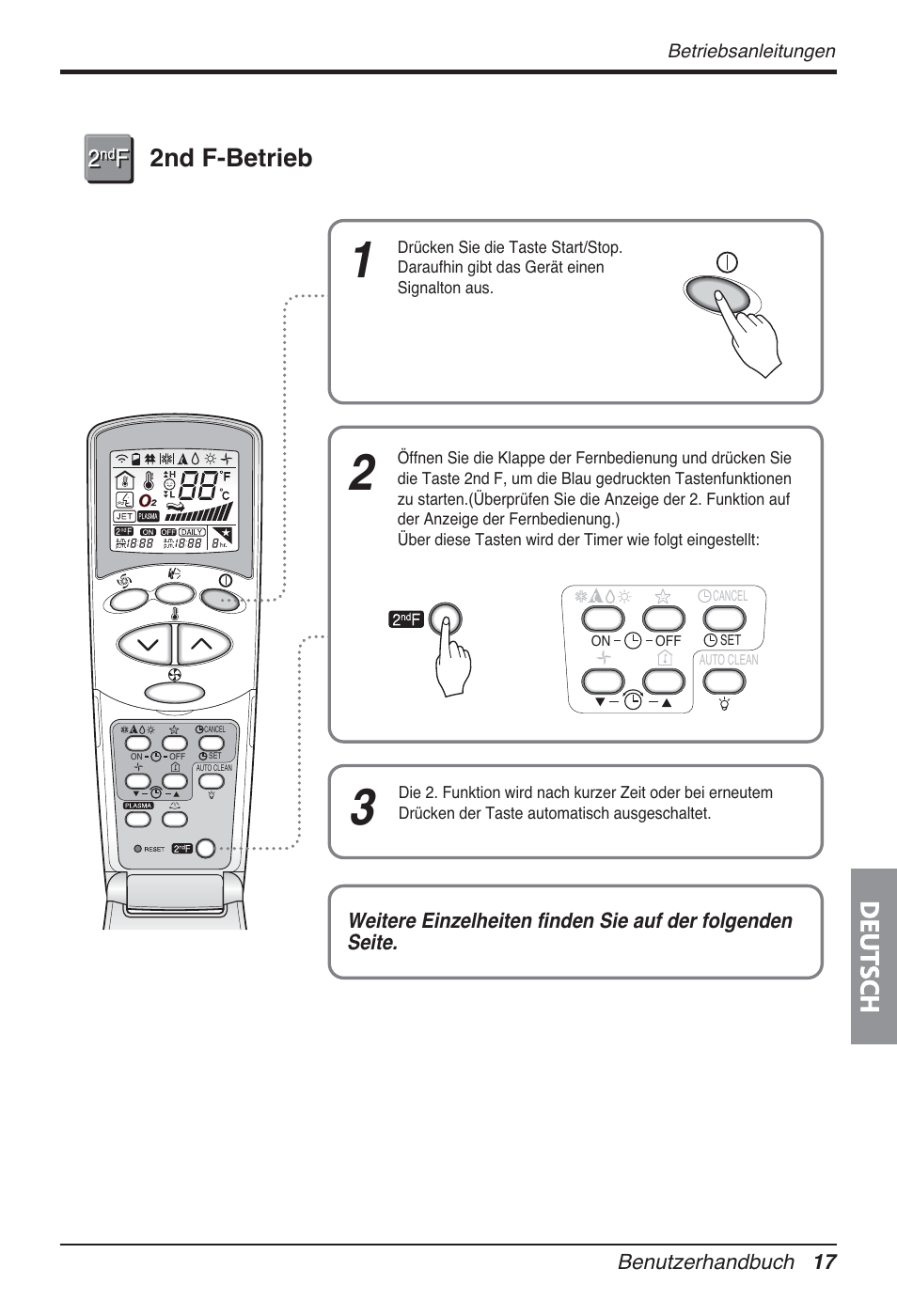 Deutsch, 2nd f-betrieb | LG FM15AH-UL3 User Manual | Page 135 / 147
