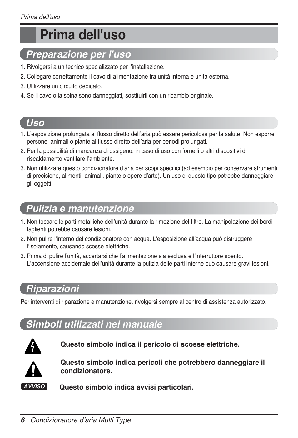 Prima dell'uso | LG FM15AH-UL3 User Manual | Page 34 / 147