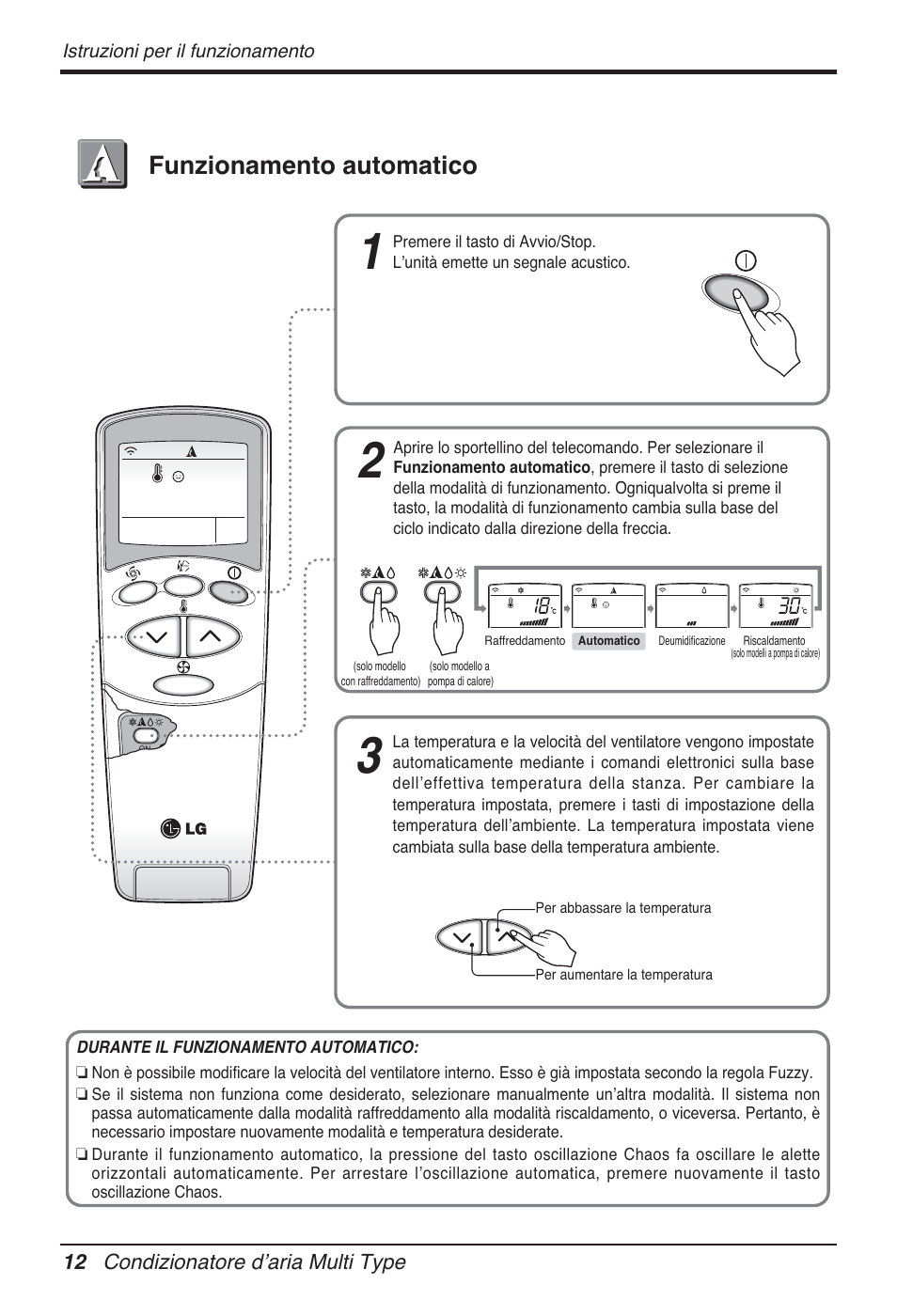 Funzionamento automatico | LG FM15AH-UL3 User Manual | Page 40 / 147