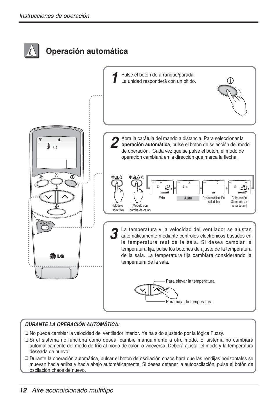 Operación automática | LG FM15AH-UL3 User Manual | Page 68 / 147