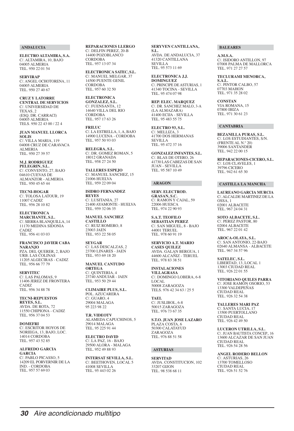 30 aire acondicionado multitipo | LG FM15AH-UL3 User Manual | Page 86 / 147