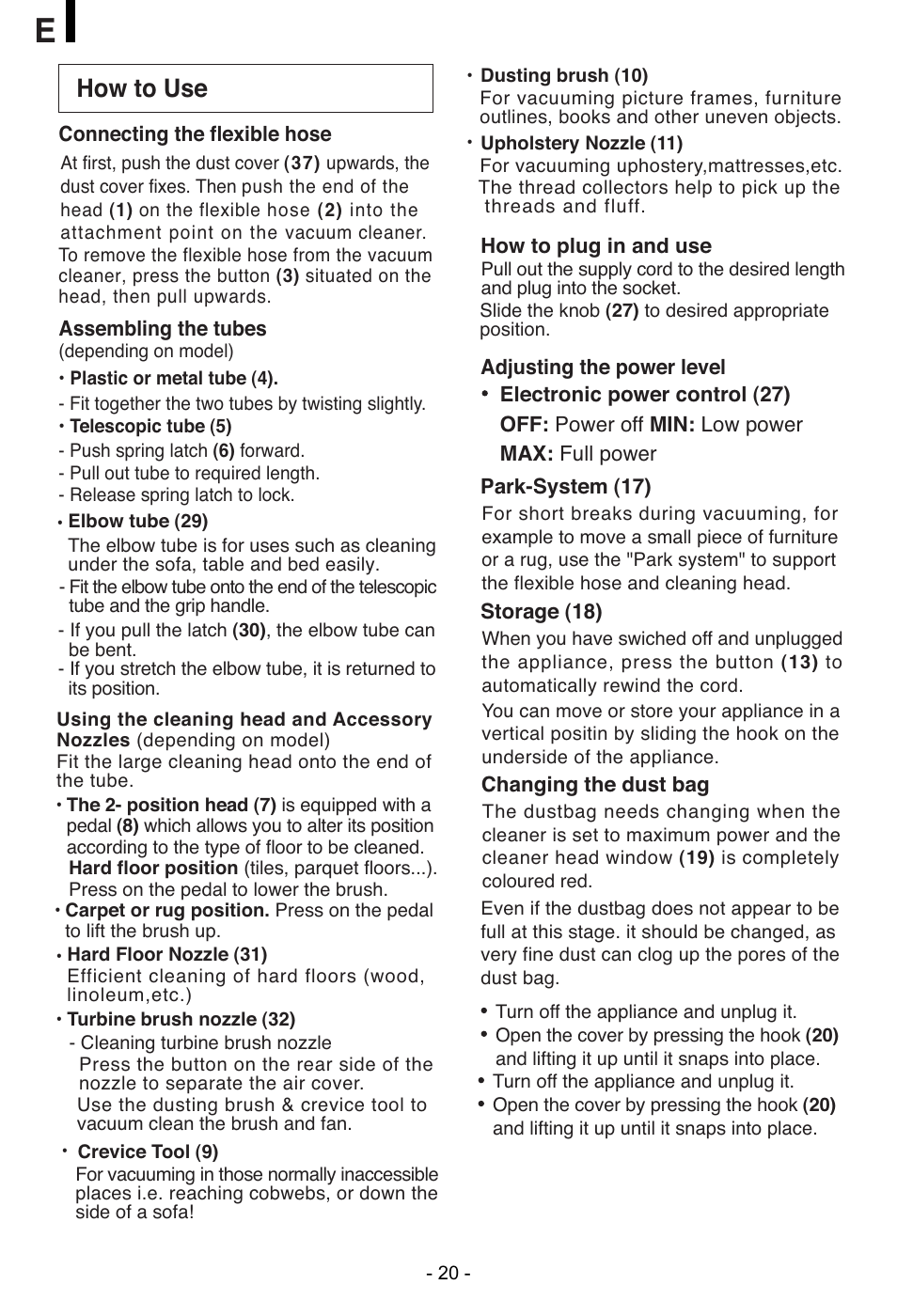How to use | LG VC48122HU User Manual | Page 21 / 29