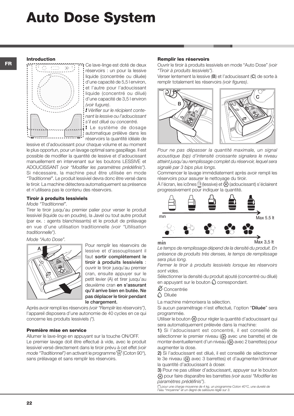 Auto dose system | Hotpoint Ariston Aqualtis AQLF9D 692 U (EU)-A User Manual | Page 22 / 80