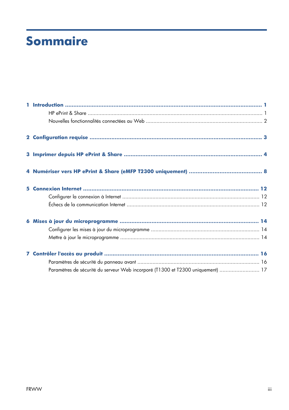 Sommaire | HP Серия принтеров HP Designjet T1300 ePrinter User Manual | Page 25 / 412