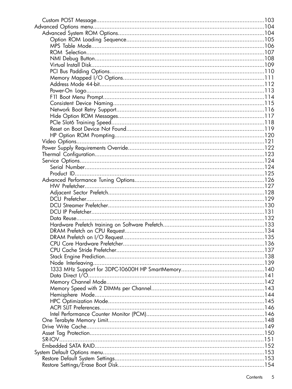 HP ROM-Based Setup Utility User Manual | Page 5 / 221
