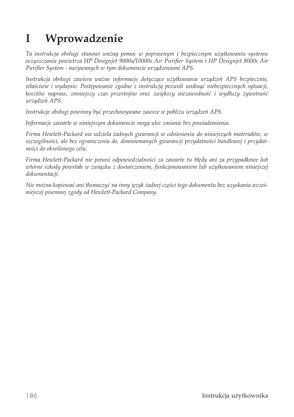 Iwprowadzenie | HP Принтер серии HP Designjet 9000s User Manual | Page 186 / 392