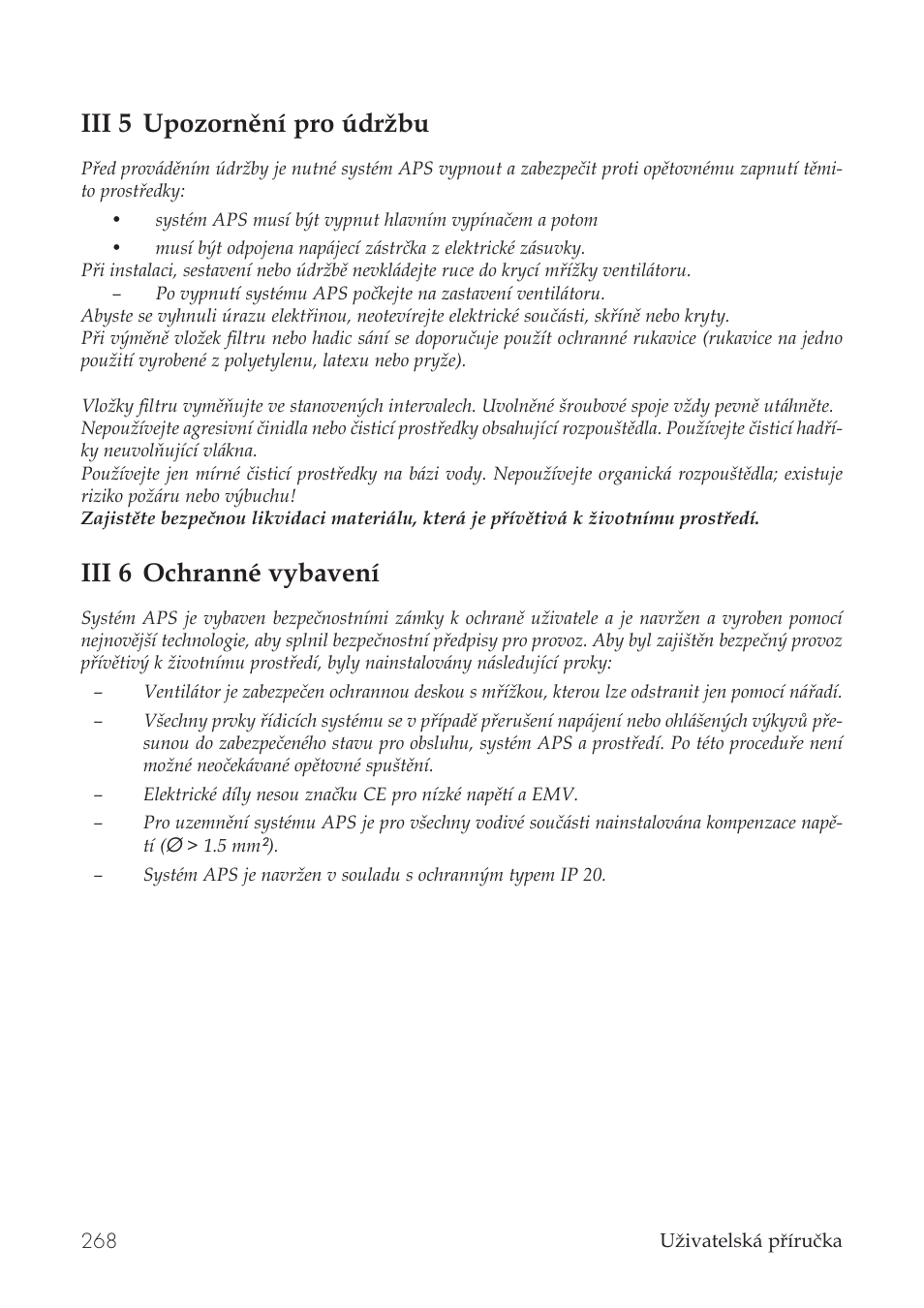 Iii 5 upozornění pro údržbu, Iii 6 ochranné vybavení | HP Принтер серии HP Designjet 9000s User Manual | Page 268 / 392