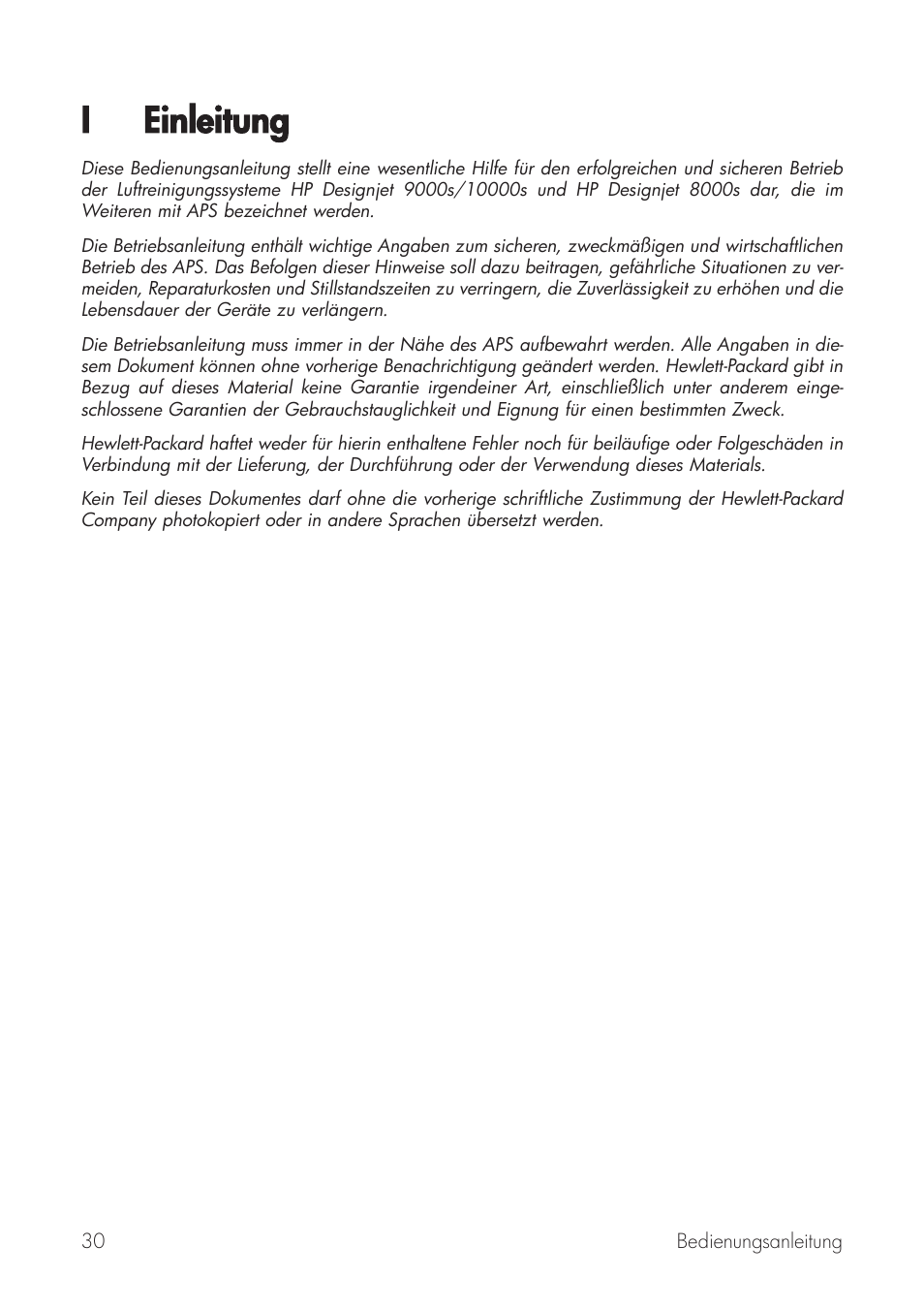 Ieinleitung | HP Принтер серии HP Designjet 9000s User Manual | Page 30 / 392