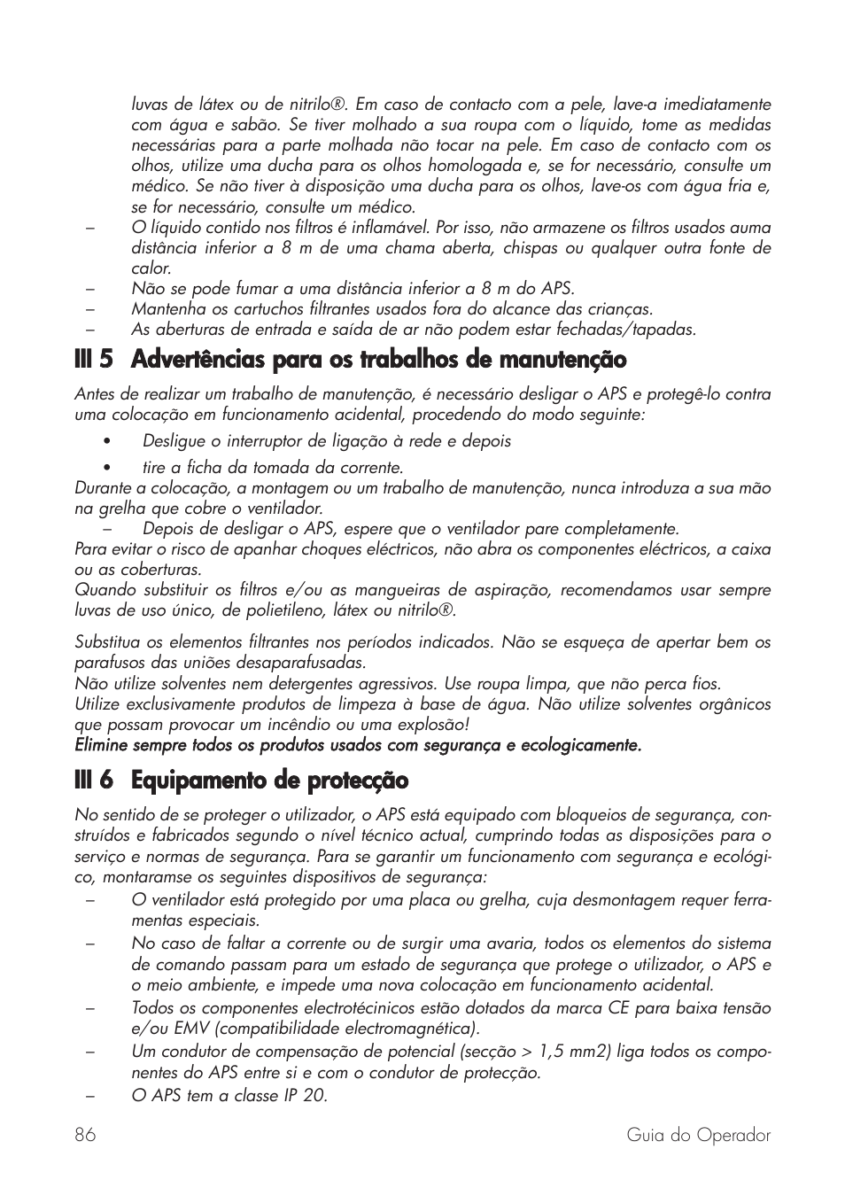Iii 66 equipamento dde pprotecção | HP Принтер серии HP Designjet 9000s User Manual | Page 86 / 392