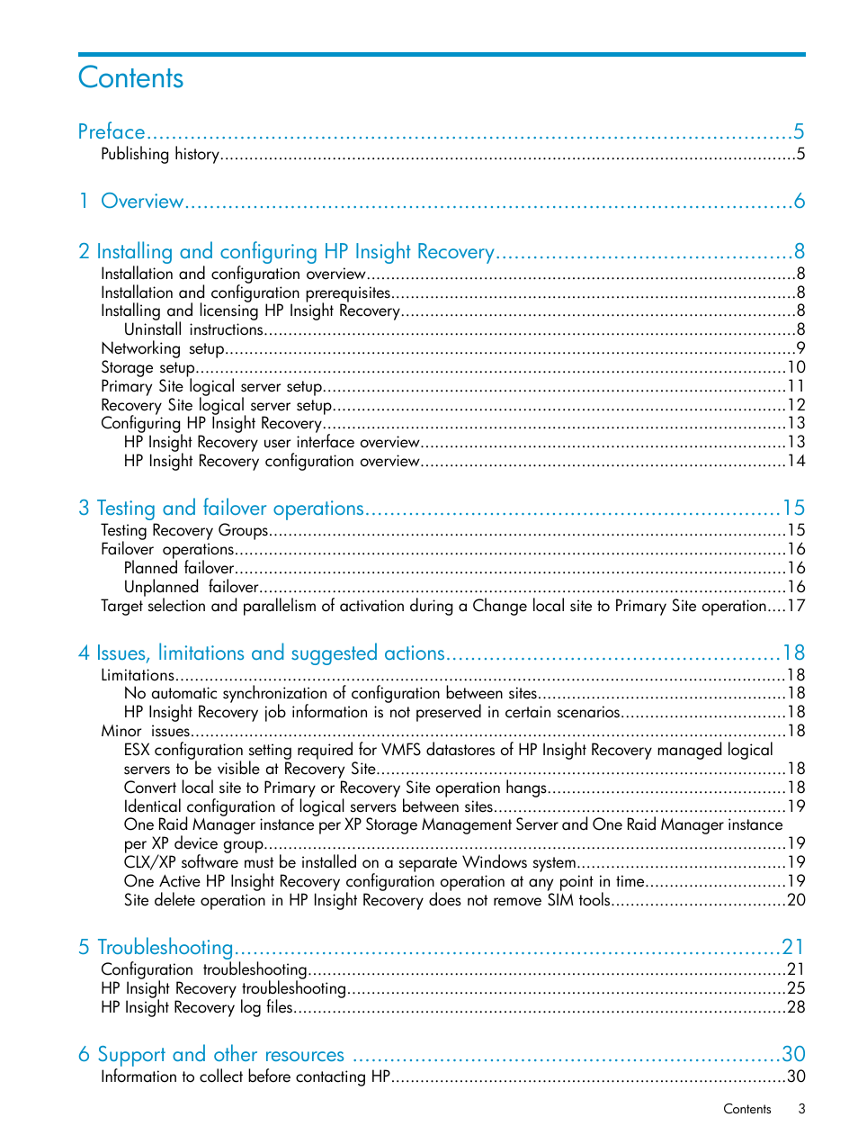 HP Matrix Operating Environment Software User Manual | Page 3 / 33