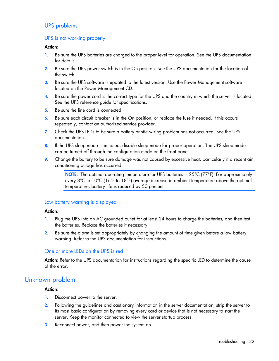 Unknown problem | HP ProLiant DL145 G3 Server User Manual | Page 32 / 81