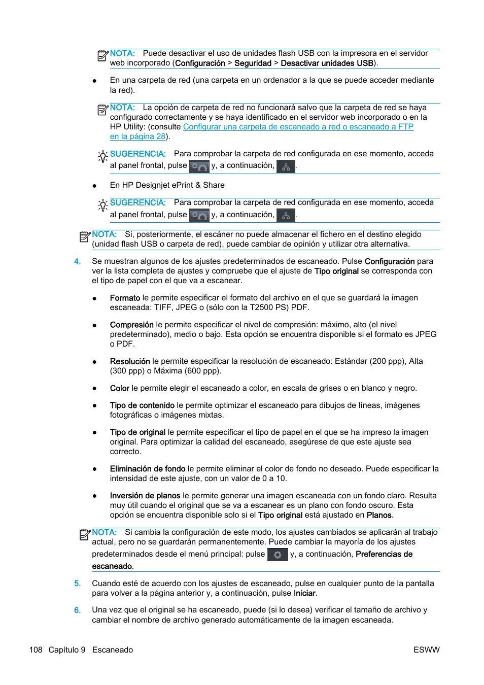 HP eMFP HP Designjet serie T2500 User Manual | Page 118 / 322