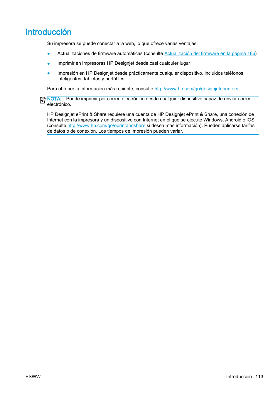 Introducción | HP eMFP HP Designjet serie T2500 User Manual | Page 123 / 322