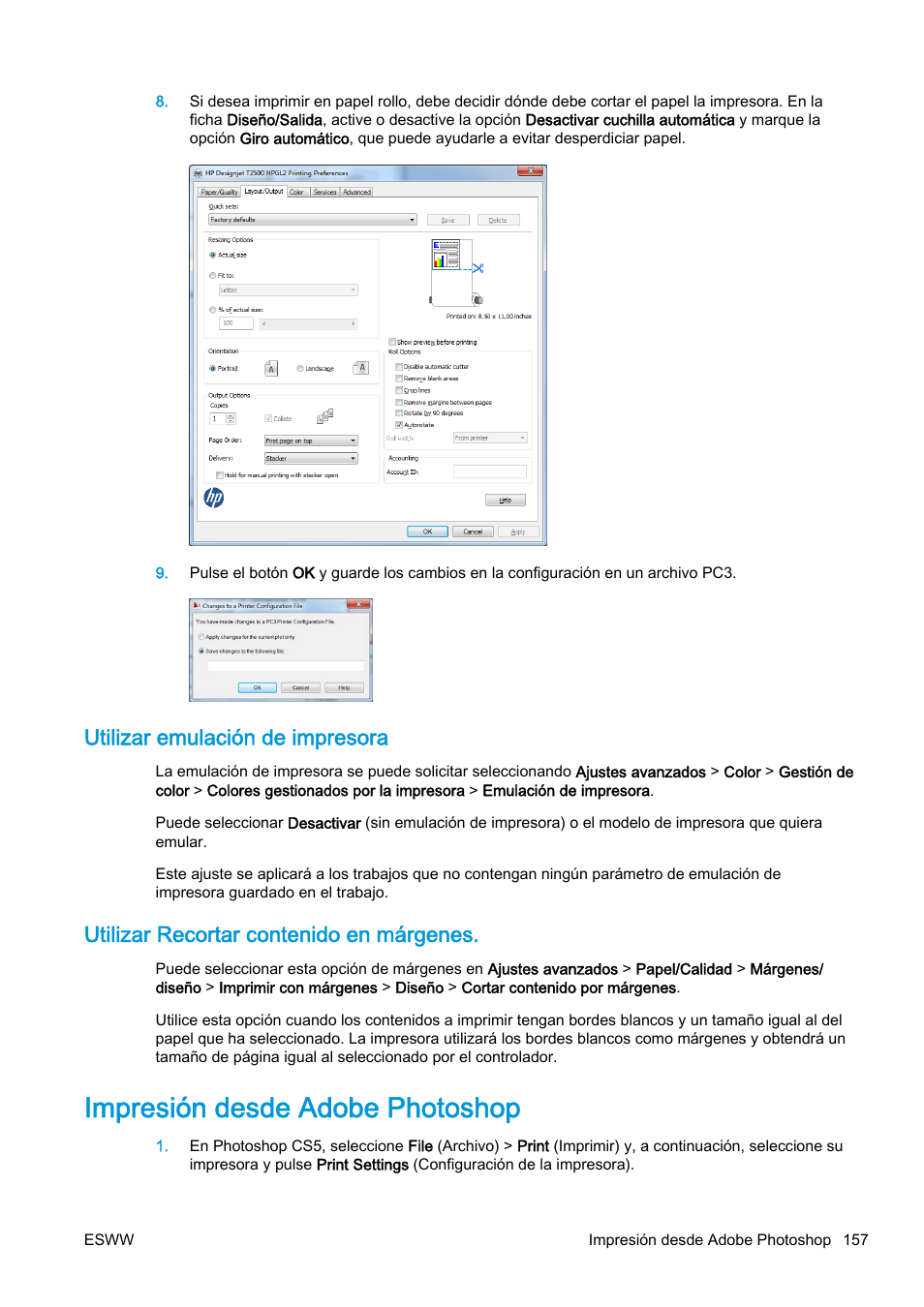HP eMFP HP Designjet serie T2500 User Manual | Page 167 / 322