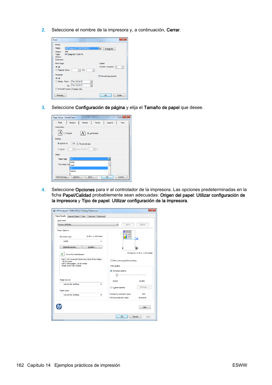 HP eMFP HP Designjet serie T2500 User Manual | Page 172 / 322