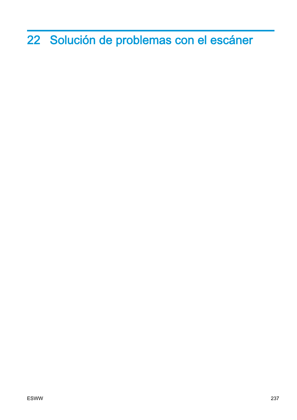 Solución de problemas con el escáner, 22 solución de problemas con el escáner | HP eMFP HP Designjet serie T2500 User Manual | Page 247 / 322