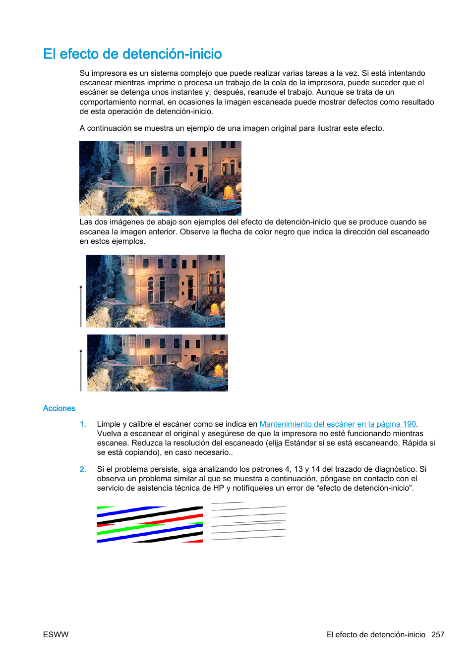 El efecto de detención-inicio | HP eMFP HP Designjet serie T2500 User Manual | Page 267 / 322