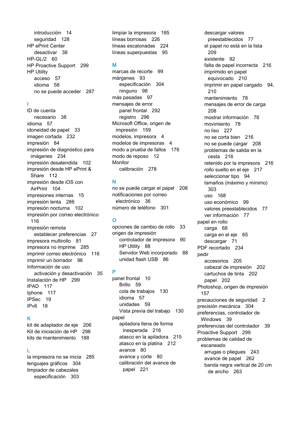 HP eMFP HP Designjet serie T2500 User Manual | Page 321 / 322