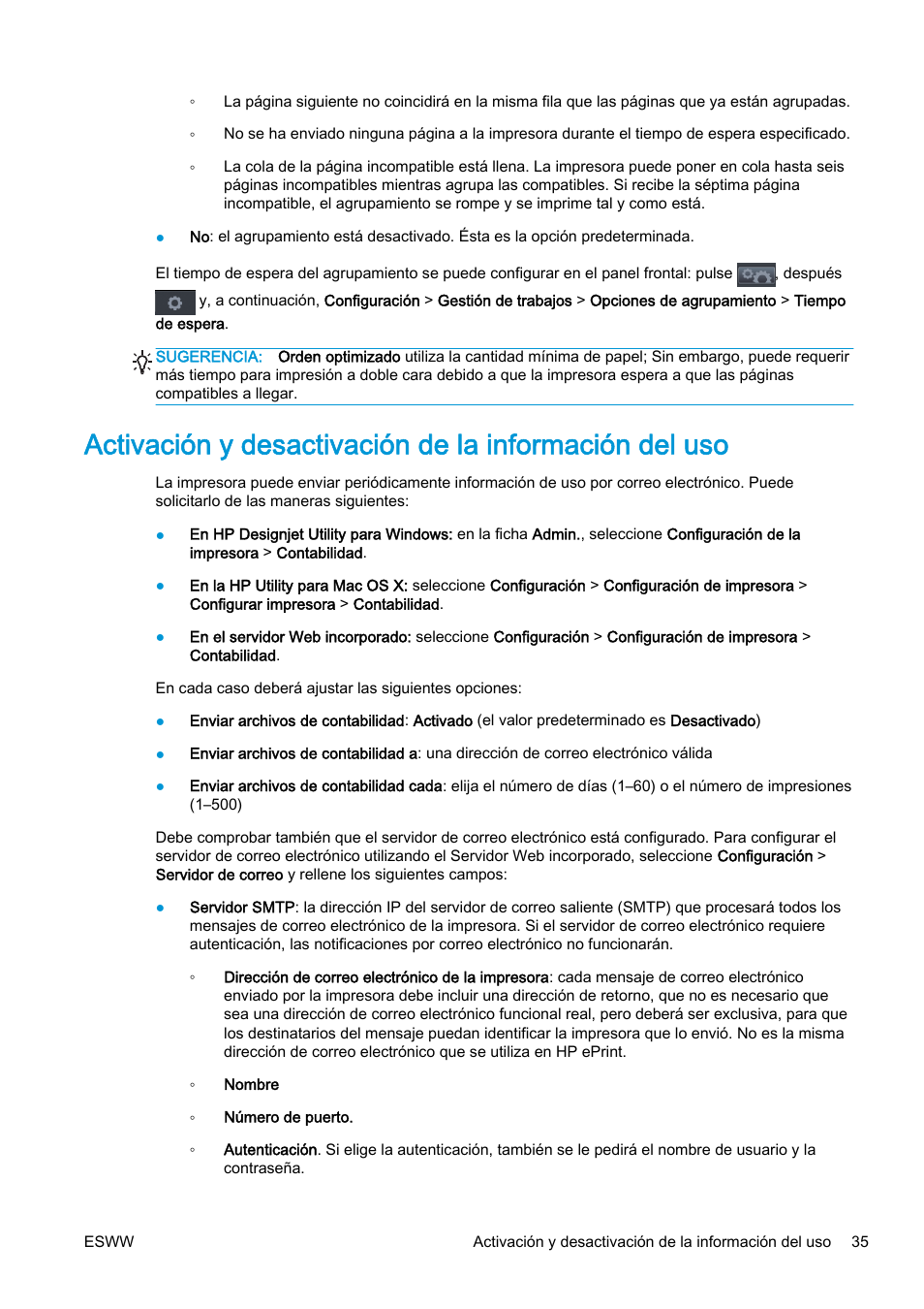 HP eMFP HP Designjet serie T2500 User Manual | Page 45 / 322